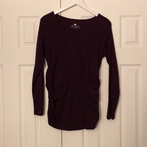 Two Hearts Maternity Long Sleeve V Neck Top